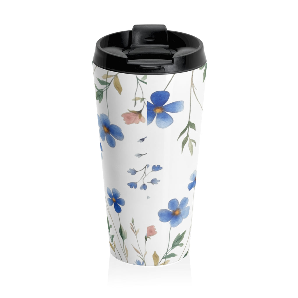Floral Scripture Travel Mug — "God is Within Her" (Psalms 46:5)