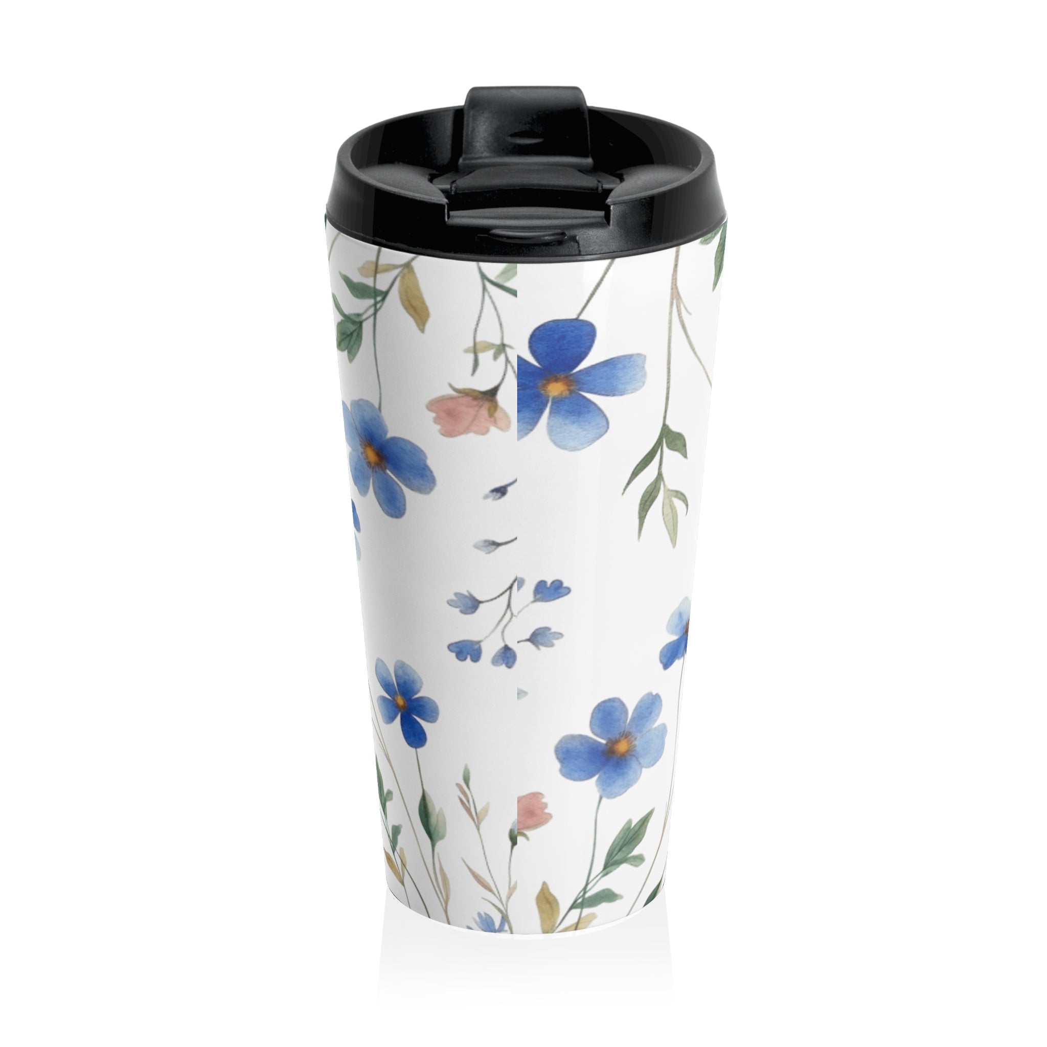 Floral Scripture Travel Mug — "God is Within Her" (Psalms 46:5)