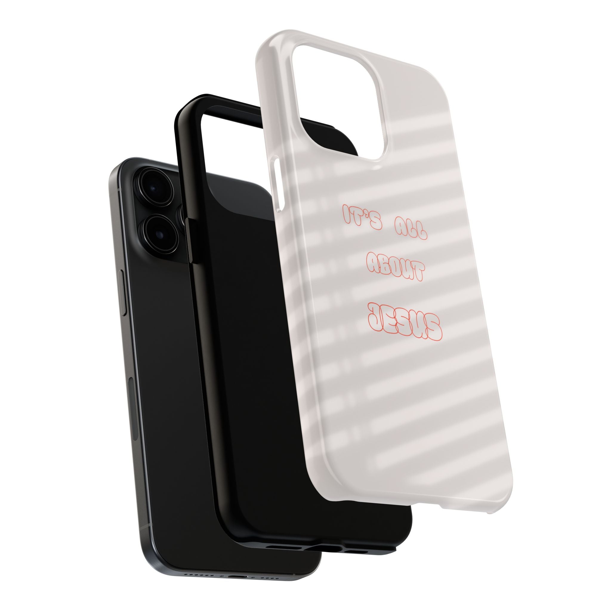Tough Phone Case — "It's All About Jesus" Minimalist Christian Phone Cover