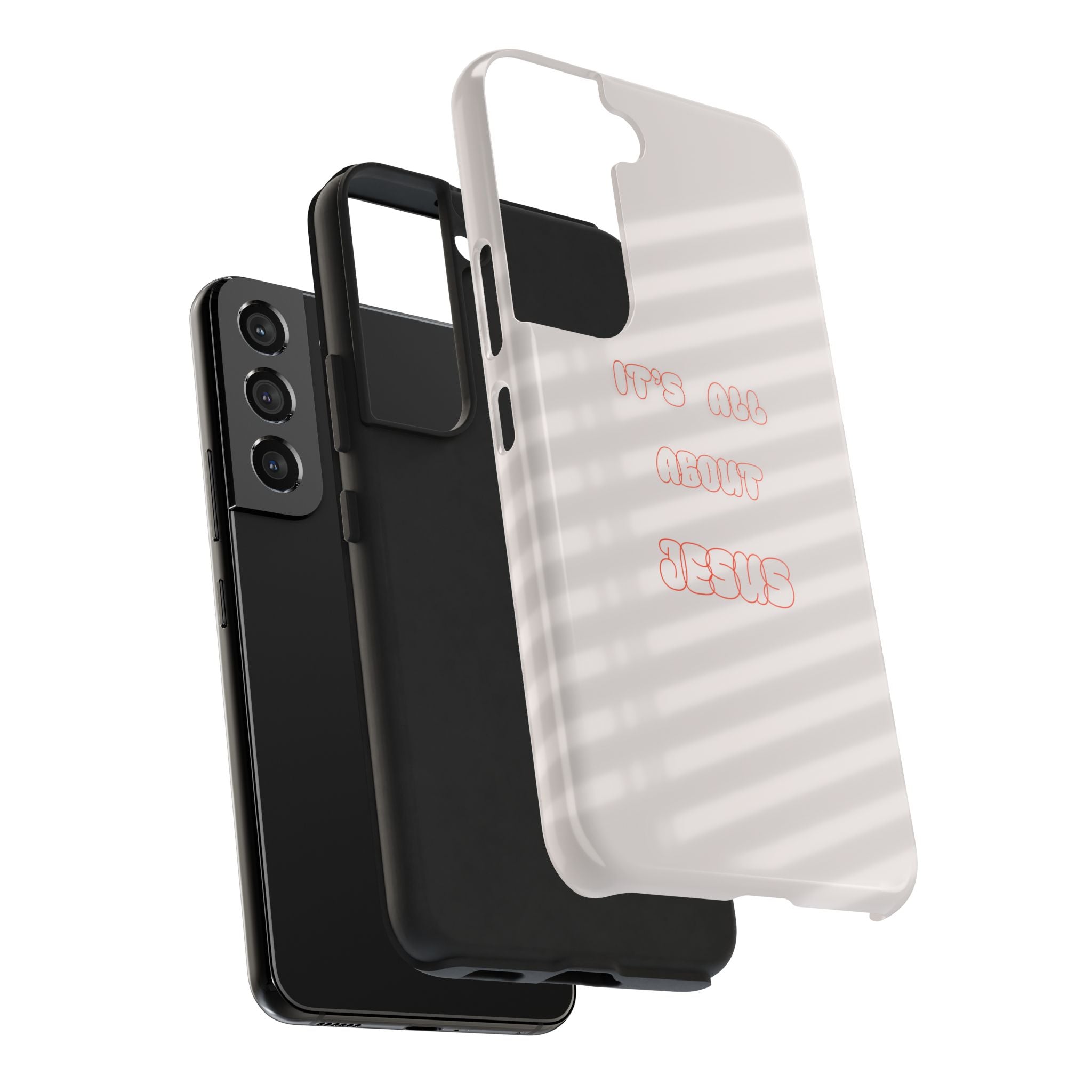 Tough Phone Case — "It's All About Jesus" Minimalist Christian Phone Cover