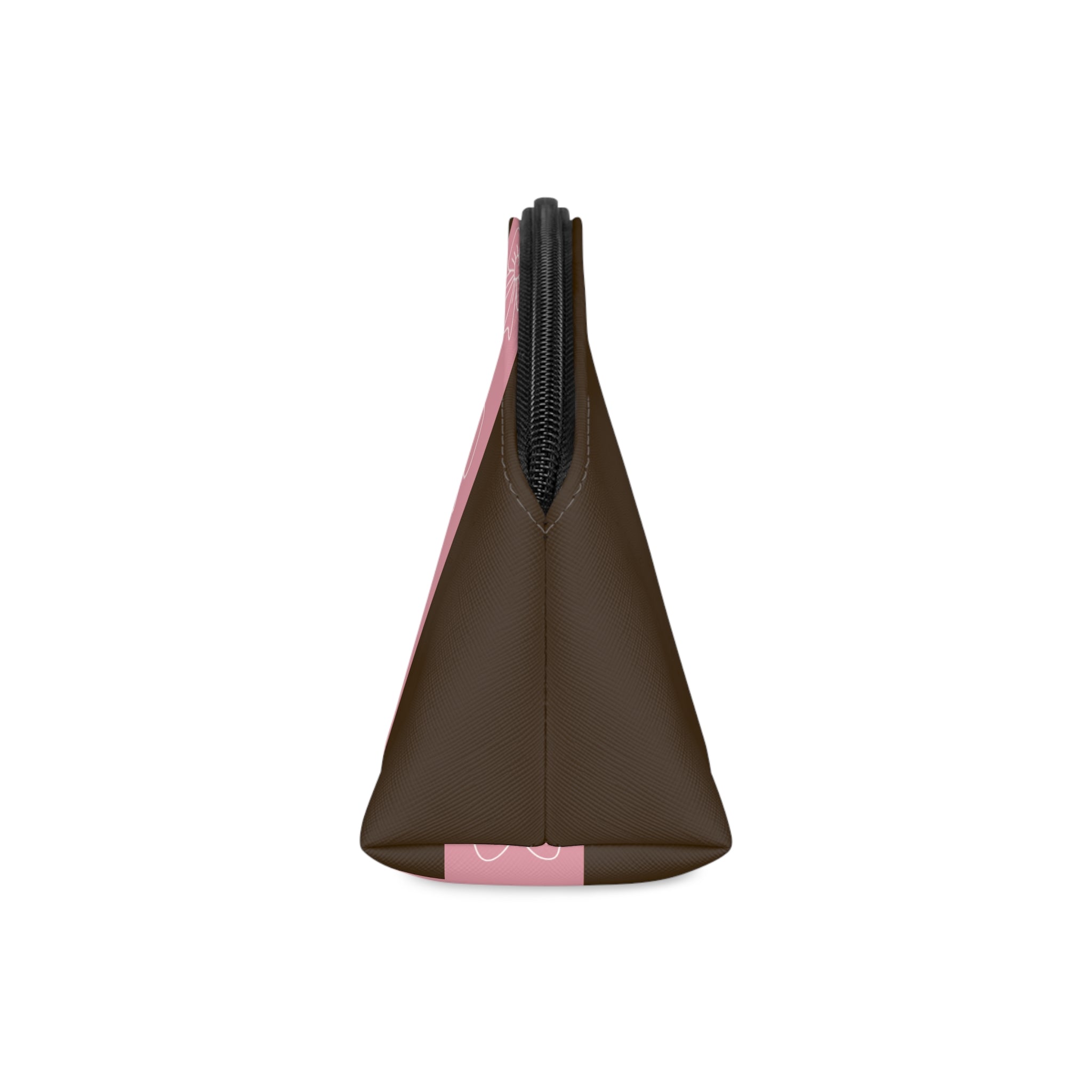 Makeup Bag — "Made in the Image of God" Brown & Pink Cosmetic Pouch