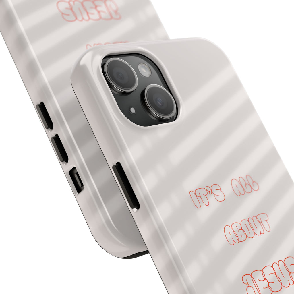 Tough Phone Case — "It's All About Jesus" Minimalist Christian Phone Cover