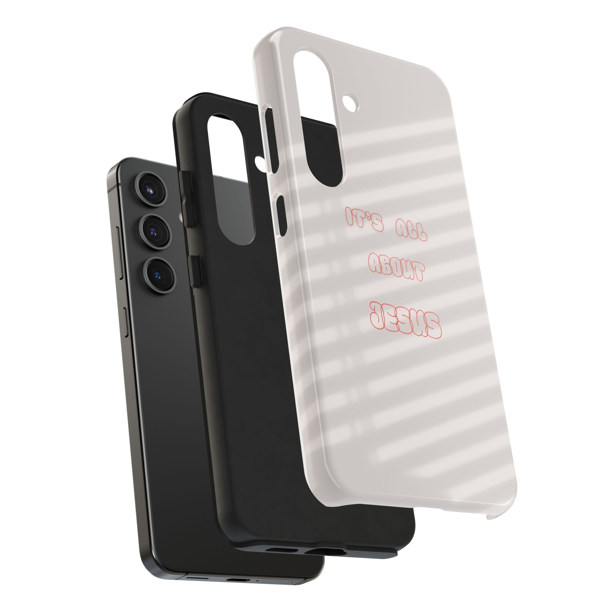 Tough Phone Case — "It's All About Jesus" Minimalist Christian Phone Cover