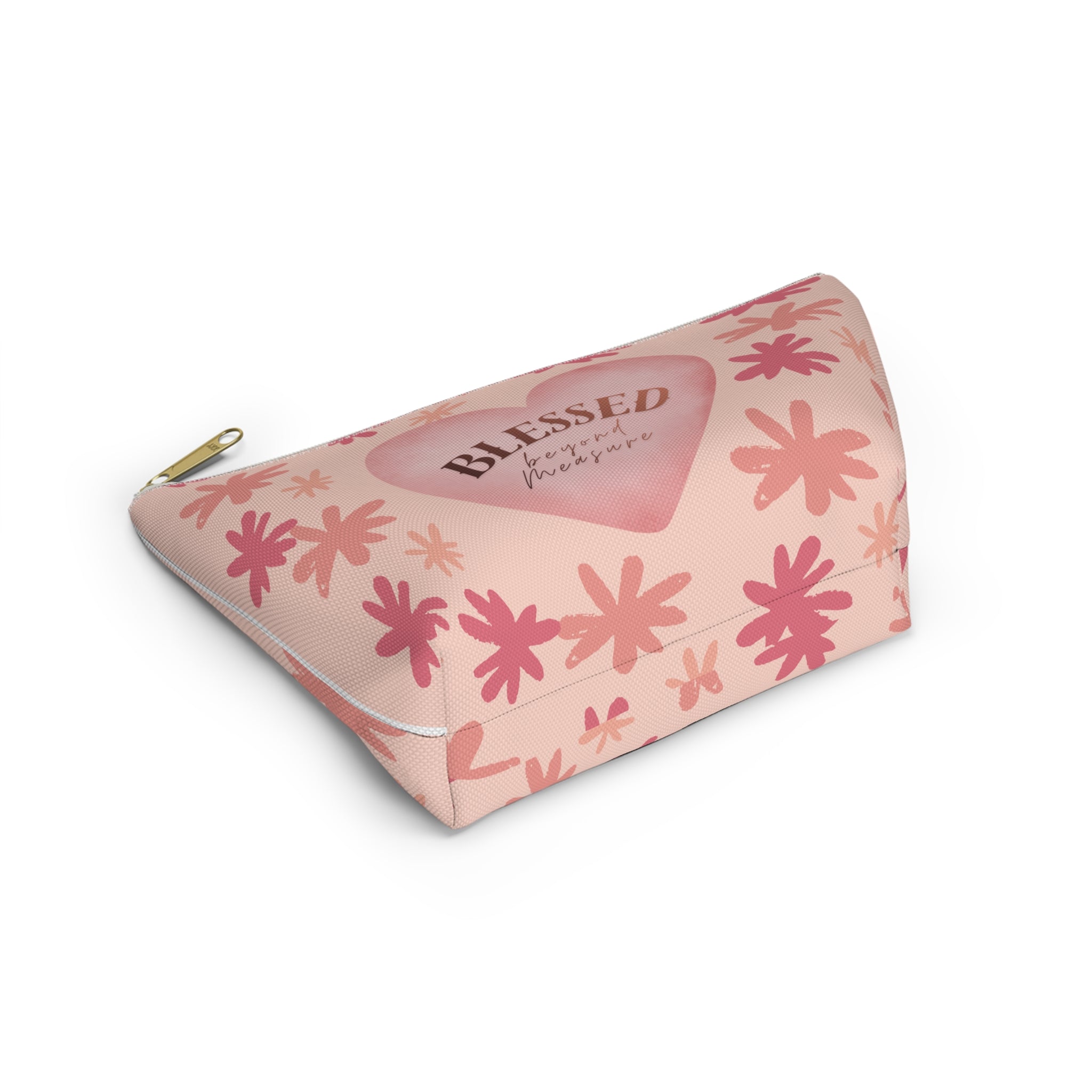 Blessed Heart Floral Accessory Pouch