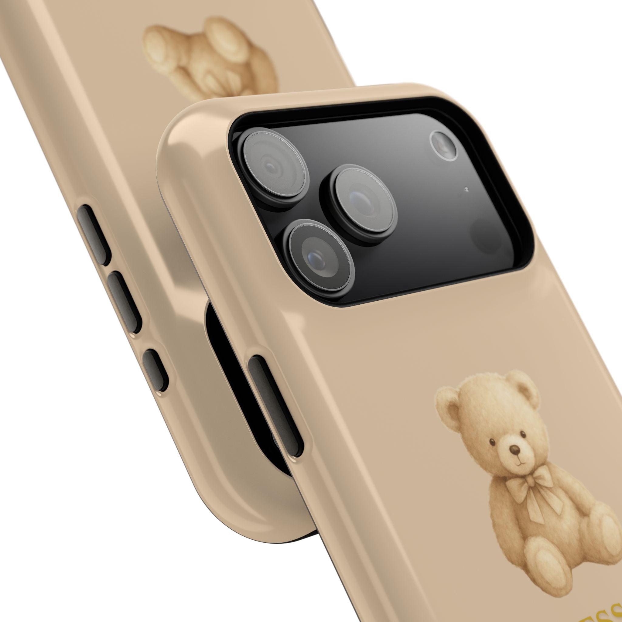 Teddy Bear "Blessed" Impact Phone Case — Protective iPhone Case with Cute Neutral Design