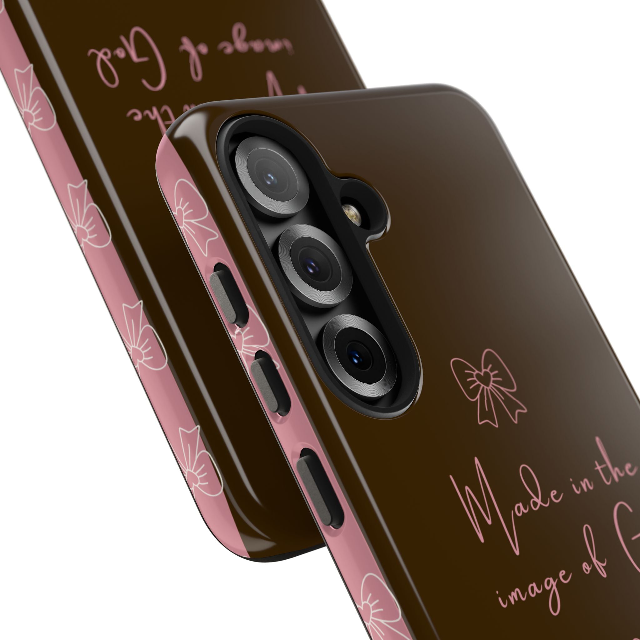 Made in the Image of God Tough Phone Case – Feminine Bow Christian Protective Cover