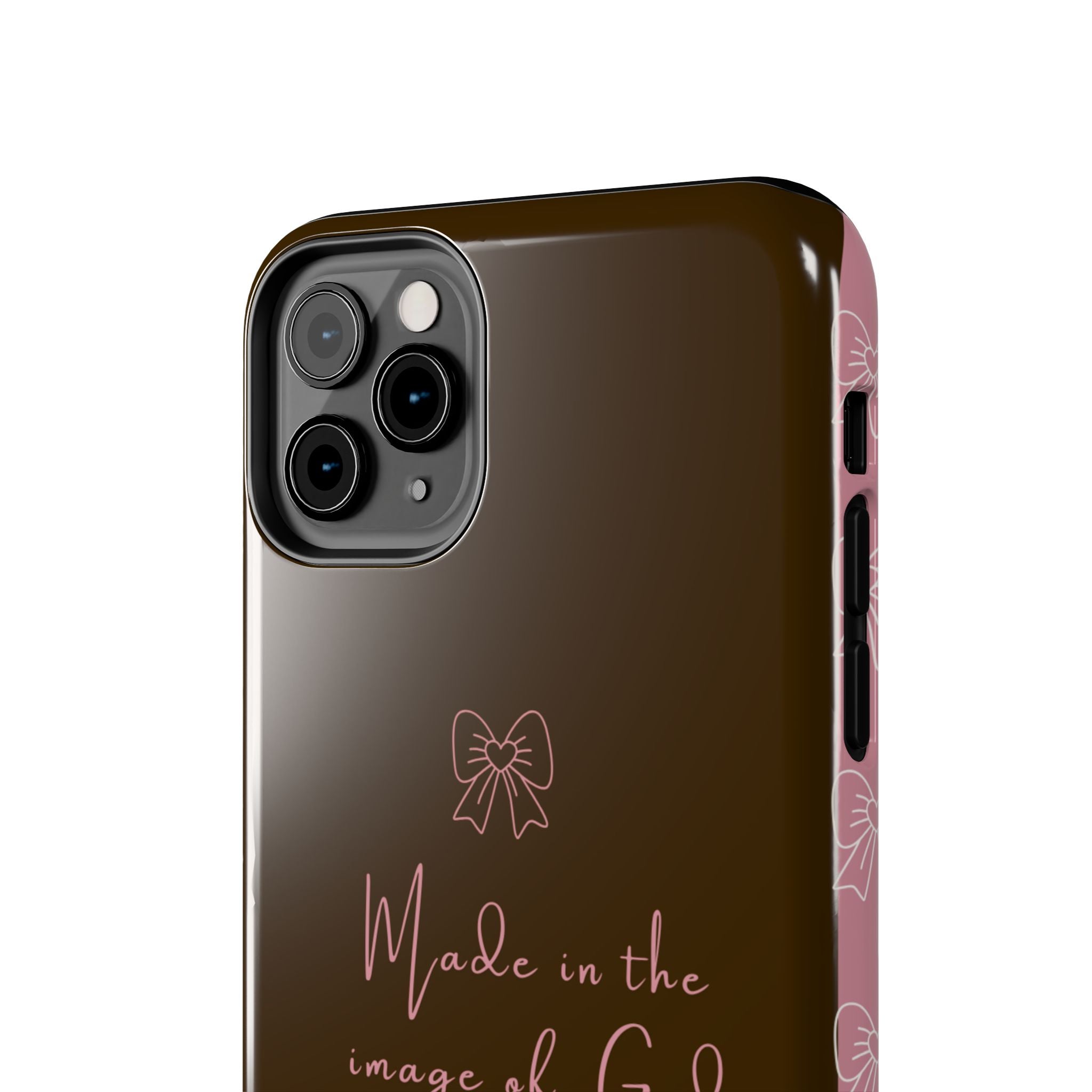Made in the Image of God Tough Phone Case – Feminine Bow Christian Protective Cover