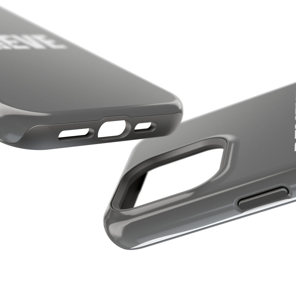 Phone Case — GREY "BELIEVE" Impact-Resistant Protective Cover