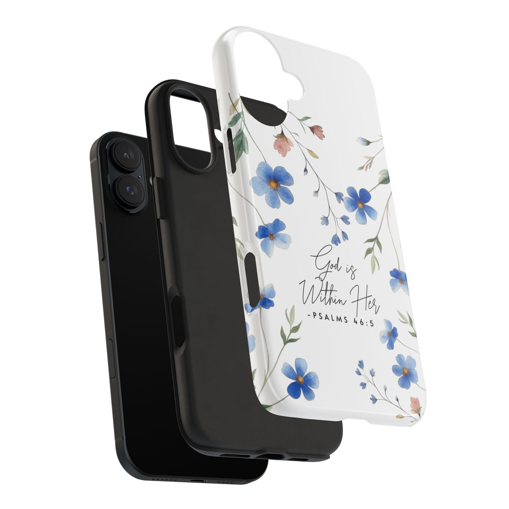 God Is Within Her floral phone case | Tough Phone Cases, Psalms 46:5 scripture