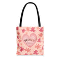 Blessed Heart Floral Tote Bag - Pink All-Over-Print Canvas Tote