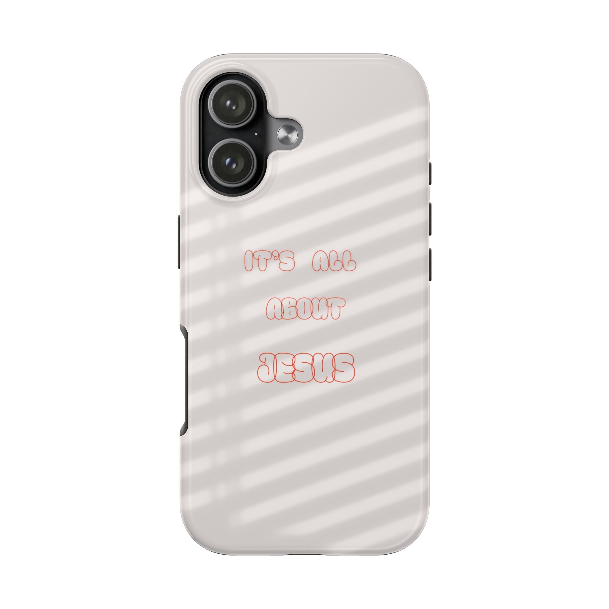 Tough Phone Case — "It's All About Jesus" Minimalist Christian Phone Cover