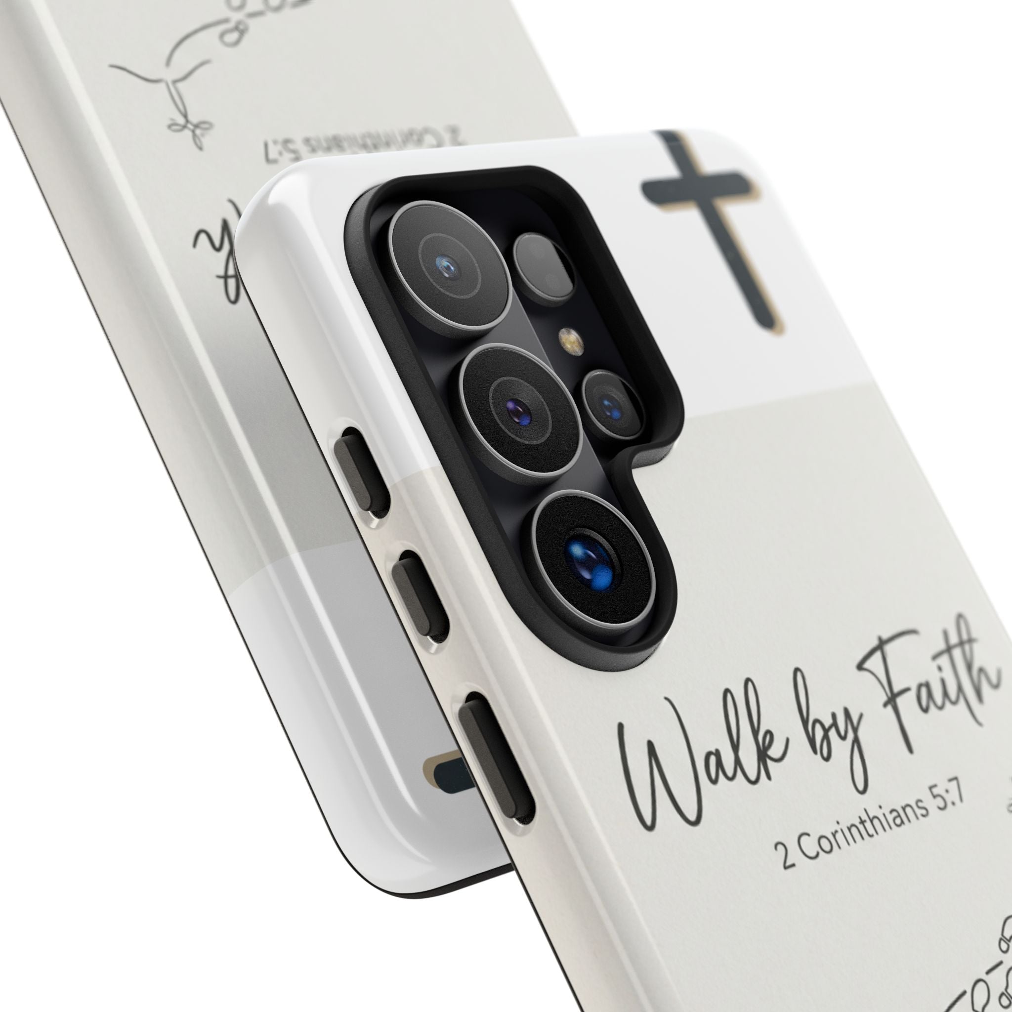 Christian Phone Case — "Walk by Faith" 2 Corinthians 5:7 Protective Tough Case