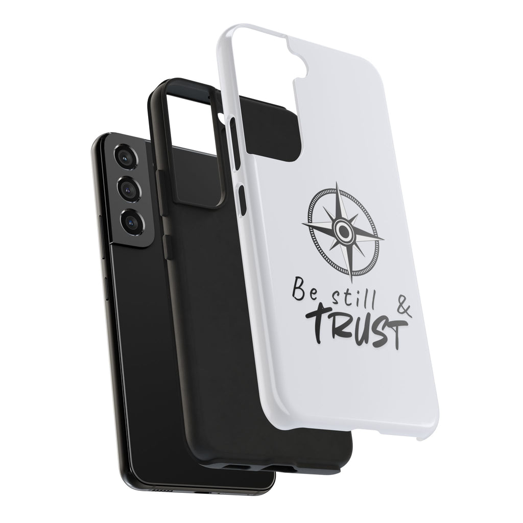 Be Still & Trust Compass Phone Case — Christian Inspirational Tough Phone Case