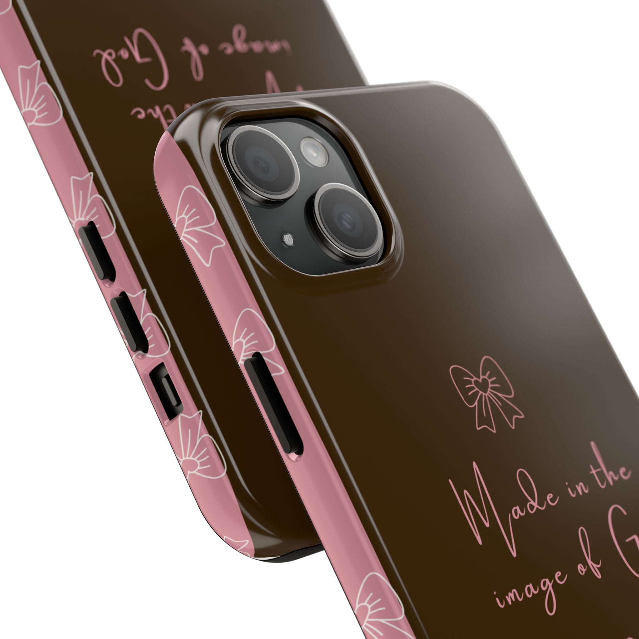 Made in the Image of God Tough Phone Case – Feminine Bow Christian Protective Cover