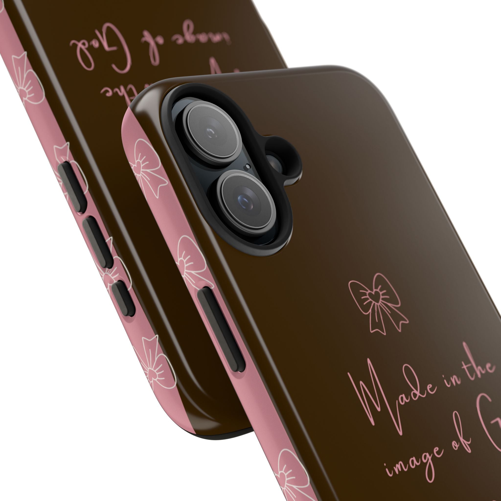 Made in the Image of God Tough Phone Case – Feminine Bow Christian Protective Cover