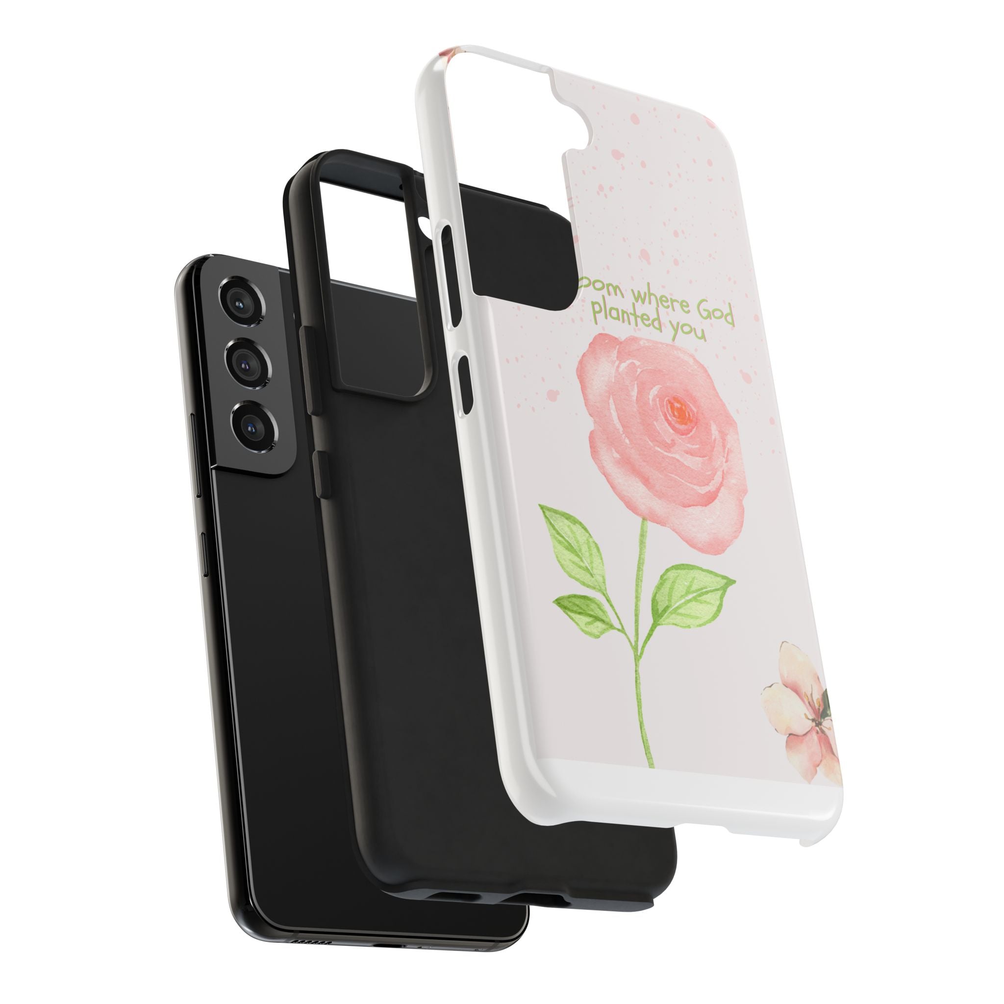 Bloom Where God Planted You Tough Phone Case — Floral Christian iPhone Cover