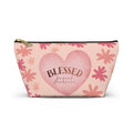 Blessed Heart Floral Accessory Pouch