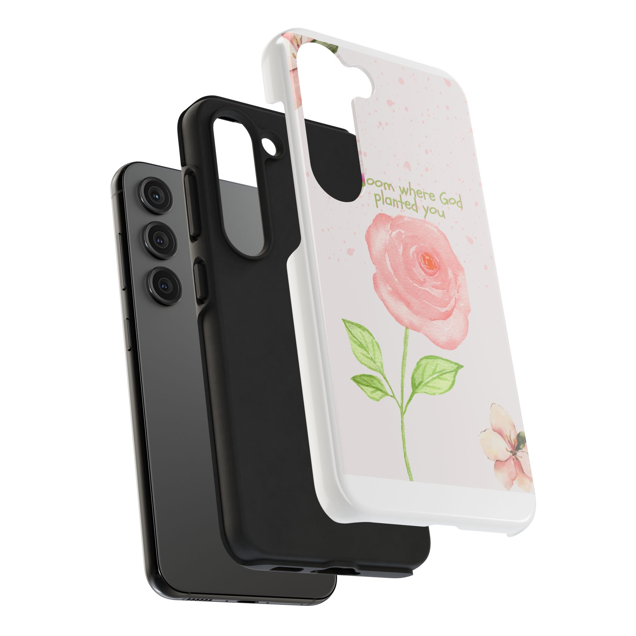 Bloom Where God Planted You Tough Phone Case — Floral Christian iPhone Cover