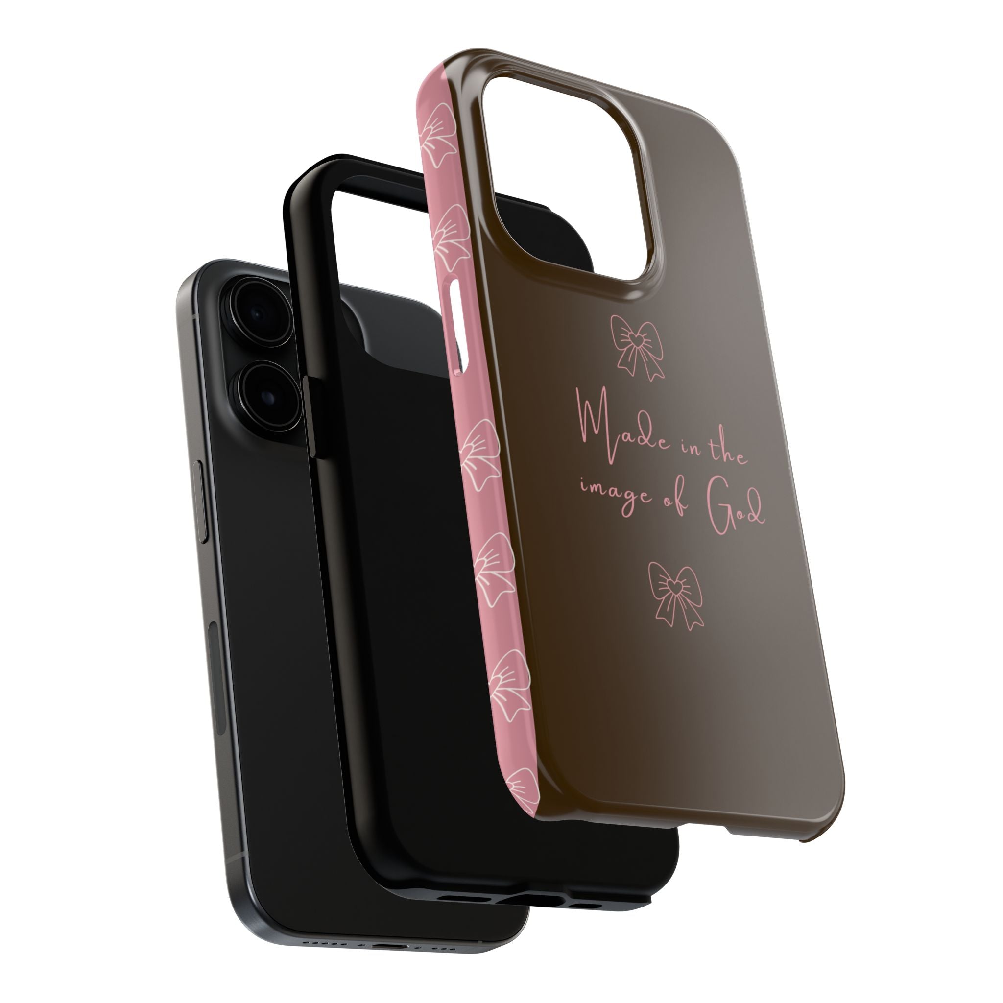 Made in the Image of God Tough Phone Case – Feminine Bow Christian Protective Cover