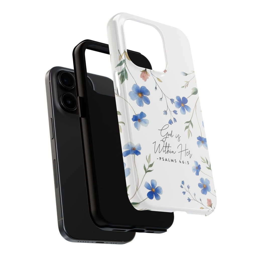 God Is Within Her floral phone case | Tough Phone Cases, Psalms 46:5 scripture