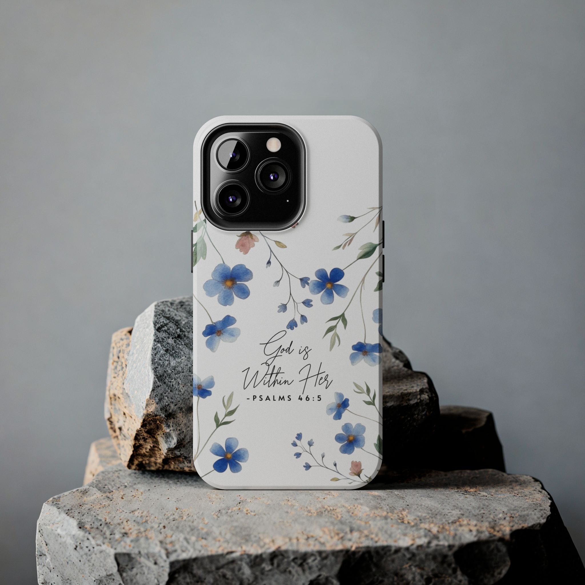 God Is Within Her floral phone case | Tough Phone Cases, Psalms 46:5 scripture