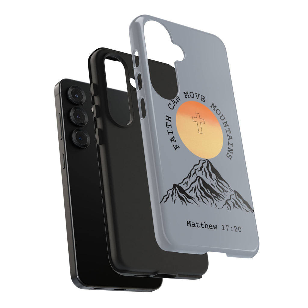 Faith Can Move Mountains Phone Case — Matthew 17:20 Christian Protective Cover
