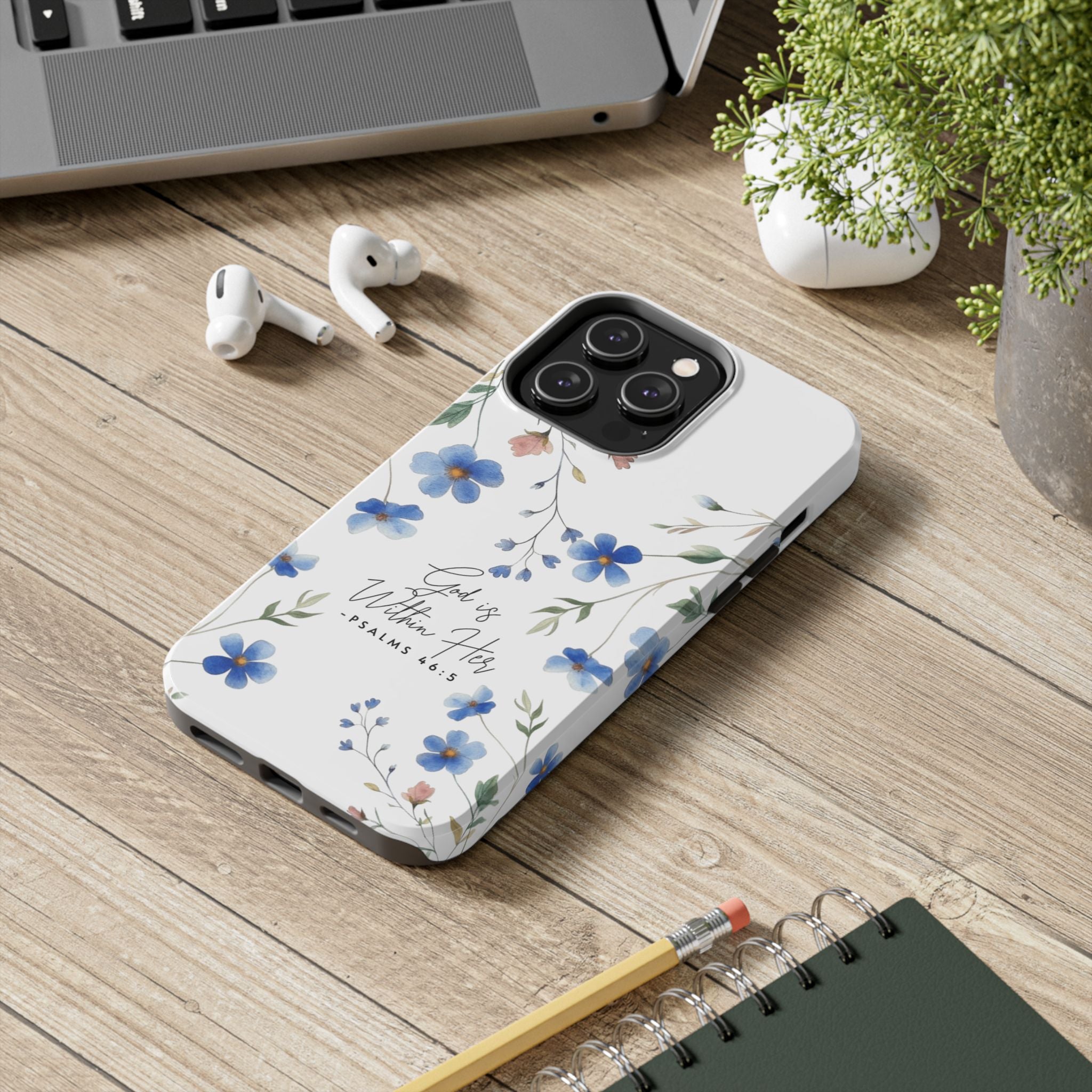 God Is Within Her floral phone case | Tough Phone Cases, Psalms 46:5 scripture
