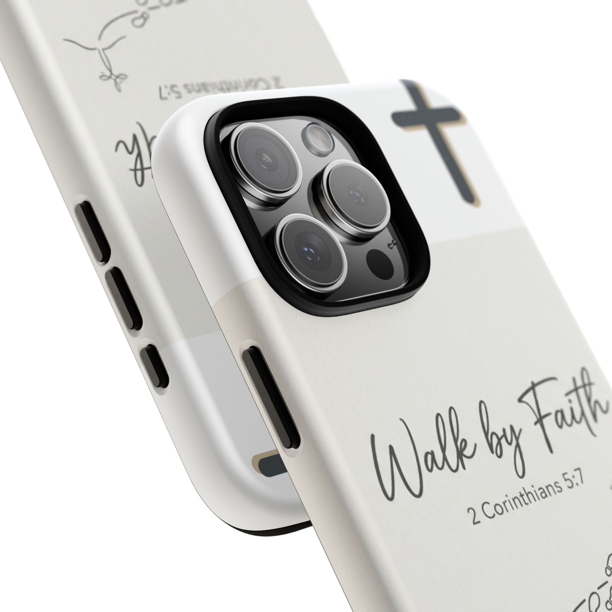 Christian Phone Case — "Walk by Faith" 2 Corinthians 5:7 Protective Tough Case