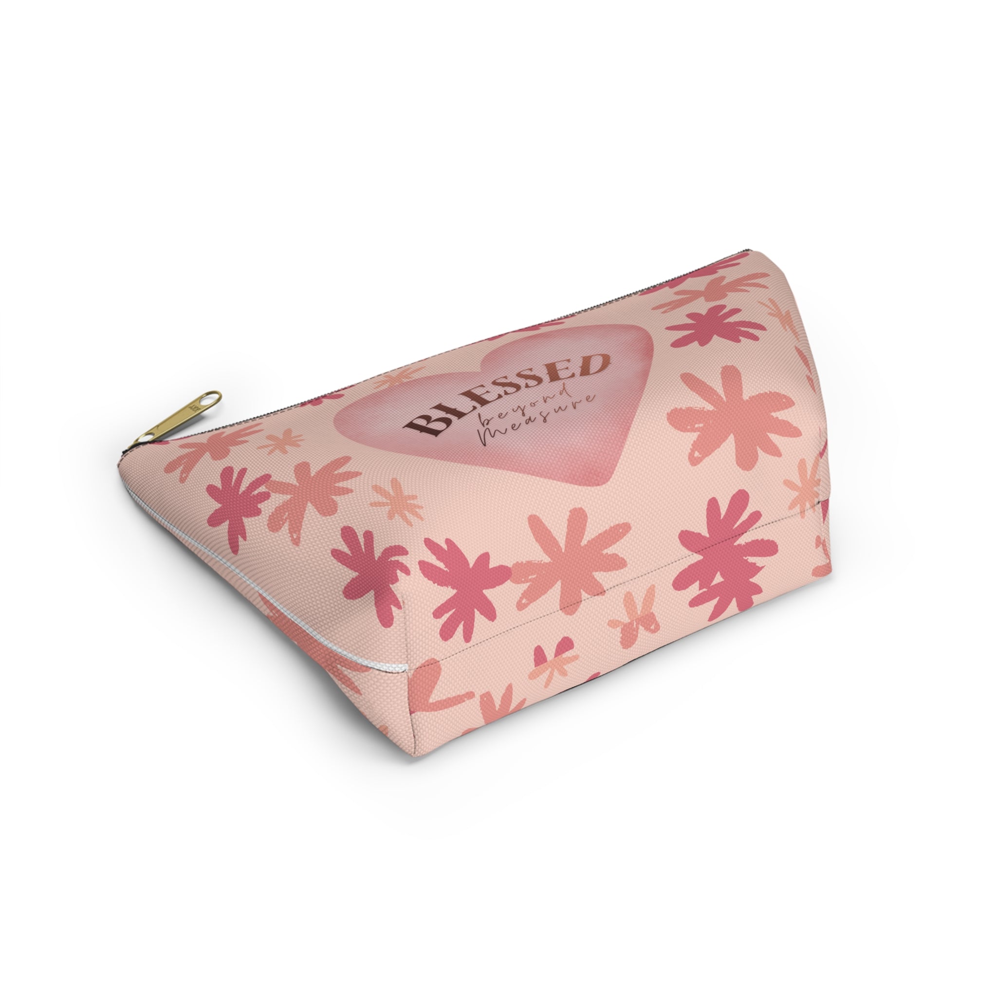 Blessed Heart Floral Accessory Pouch