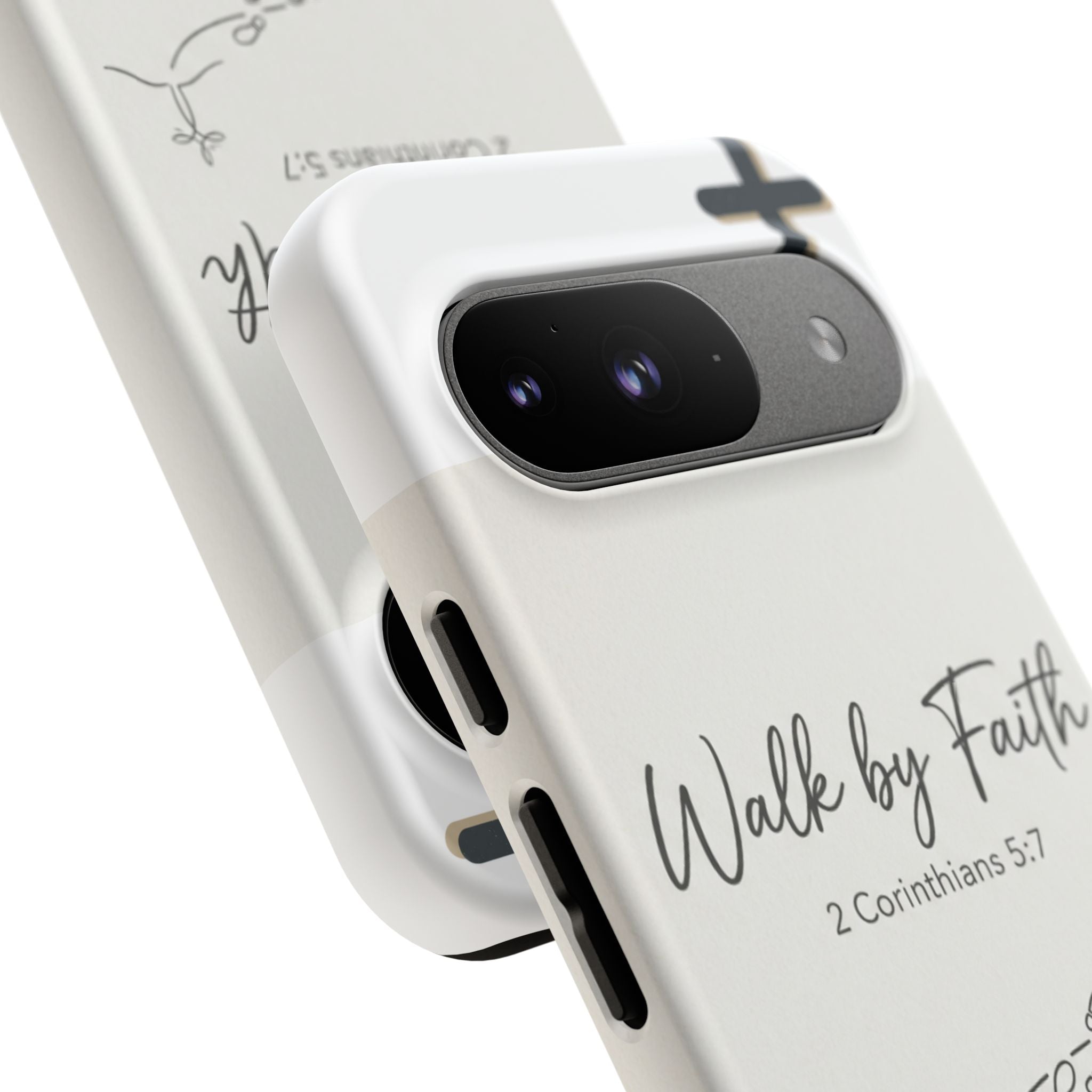 Christian Phone Case — "Walk by Faith" 2 Corinthians 5:7 Protective Tough Case