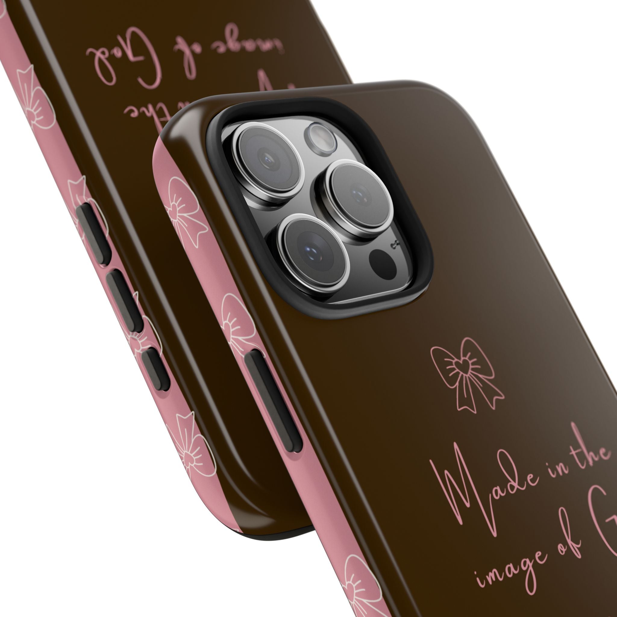 Made in the Image of God Tough Phone Case – Feminine Bow Christian Protective Cover