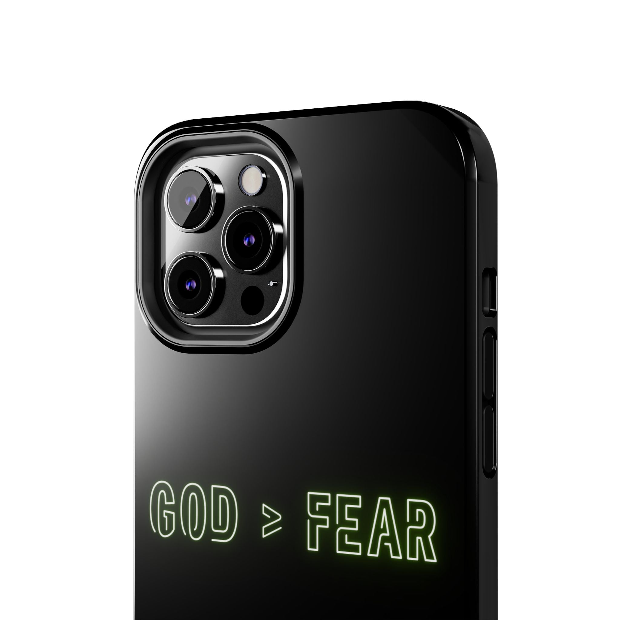 God > Fear Tough Phone Case — Neon Faith Protective iPhone Cover