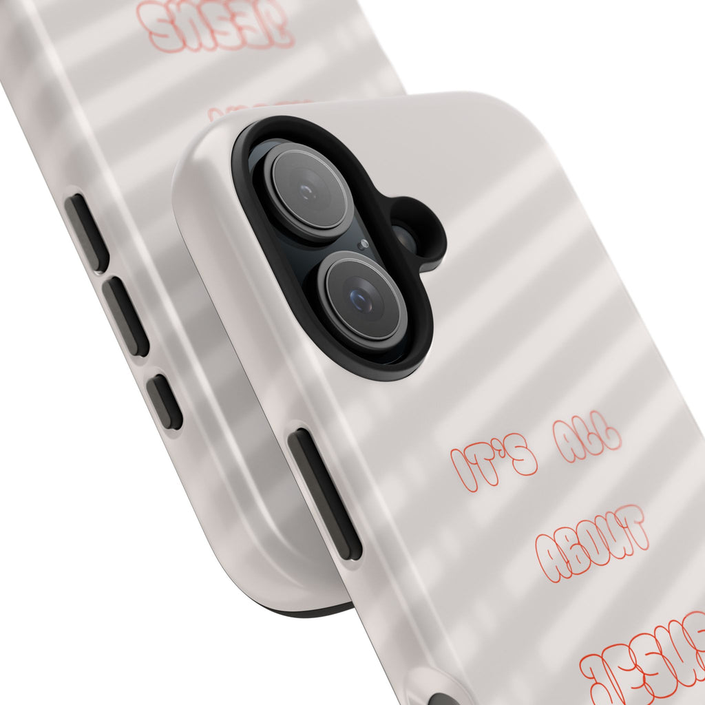 Tough Phone Case — "It's All About Jesus" Minimalist Christian Phone Cover
