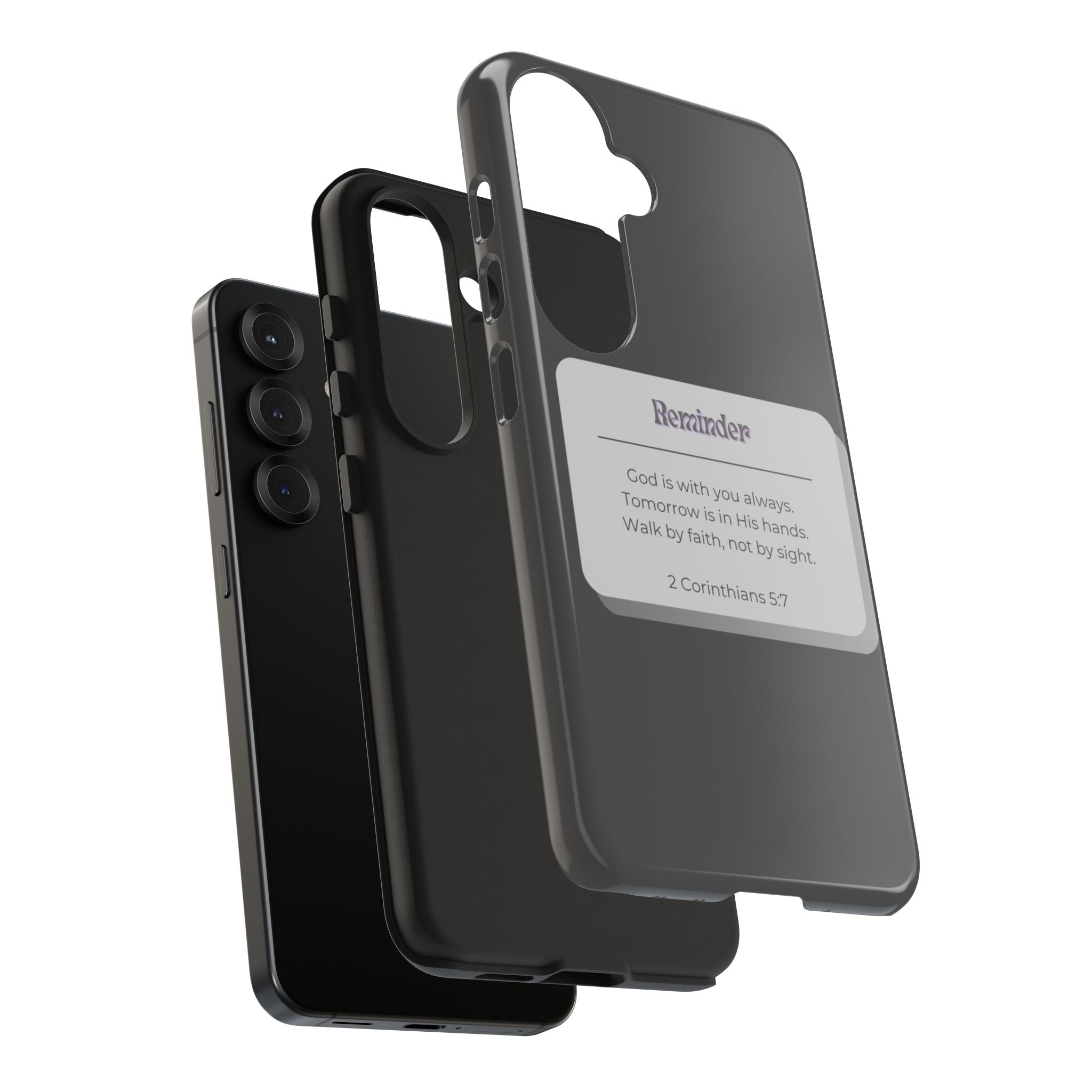 Christian Reminder Tough Phone Case — 2 Corinthians 5:7 Inspirational Bible Verse