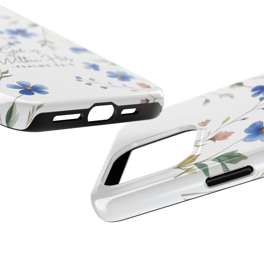 God Is Within Her floral phone case | Tough Phone Cases, Psalms 46:5 scripture