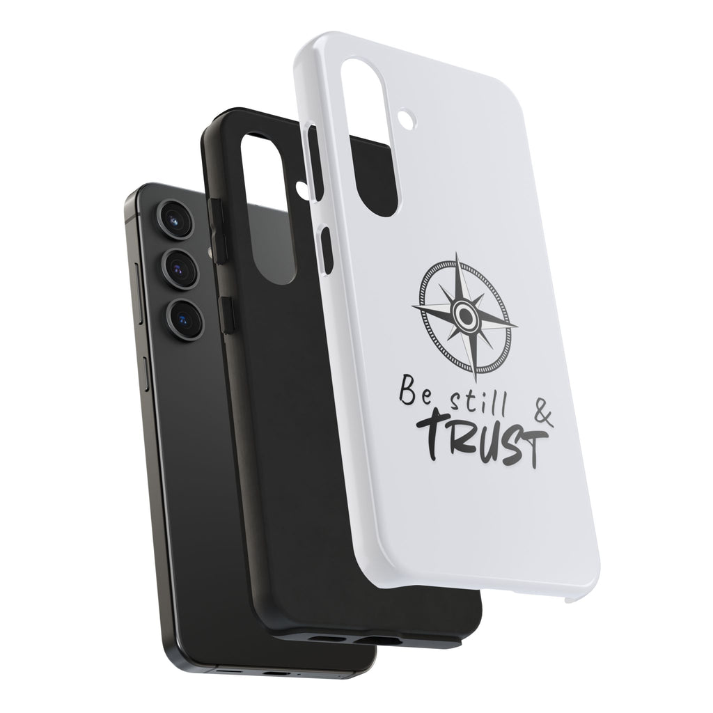 Be Still & Trust Compass Phone Case — Christian Inspirational Tough Phone Case
