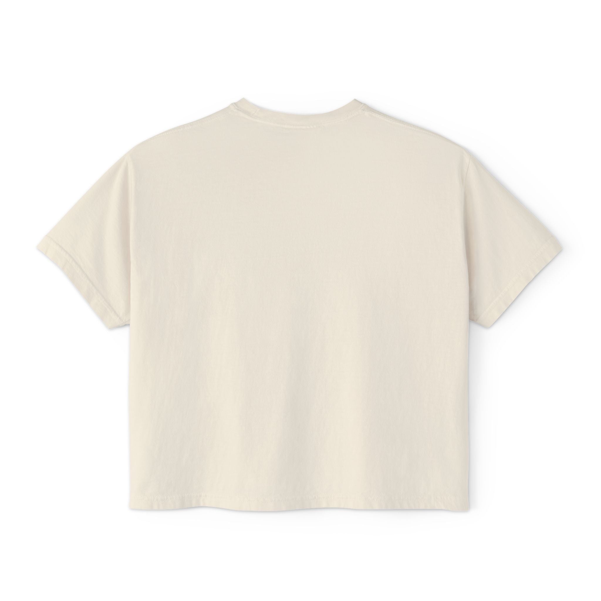 Women's Boxy Tee — Minimal Line Art Floral Silhouette Tee