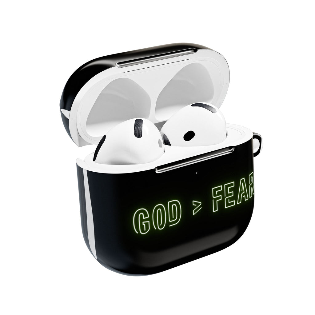 God > Fear AirPod Case – Neon Faith Protective Cover