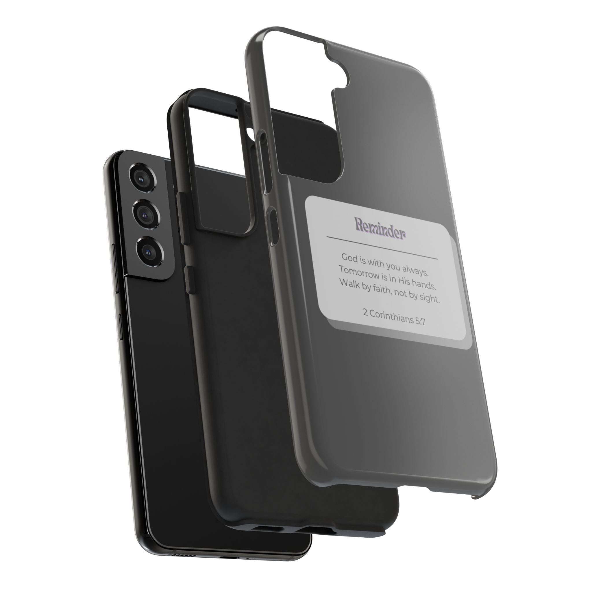 Christian Reminder Tough Phone Case — 2 Corinthians 5:7 Inspirational Bible Verse