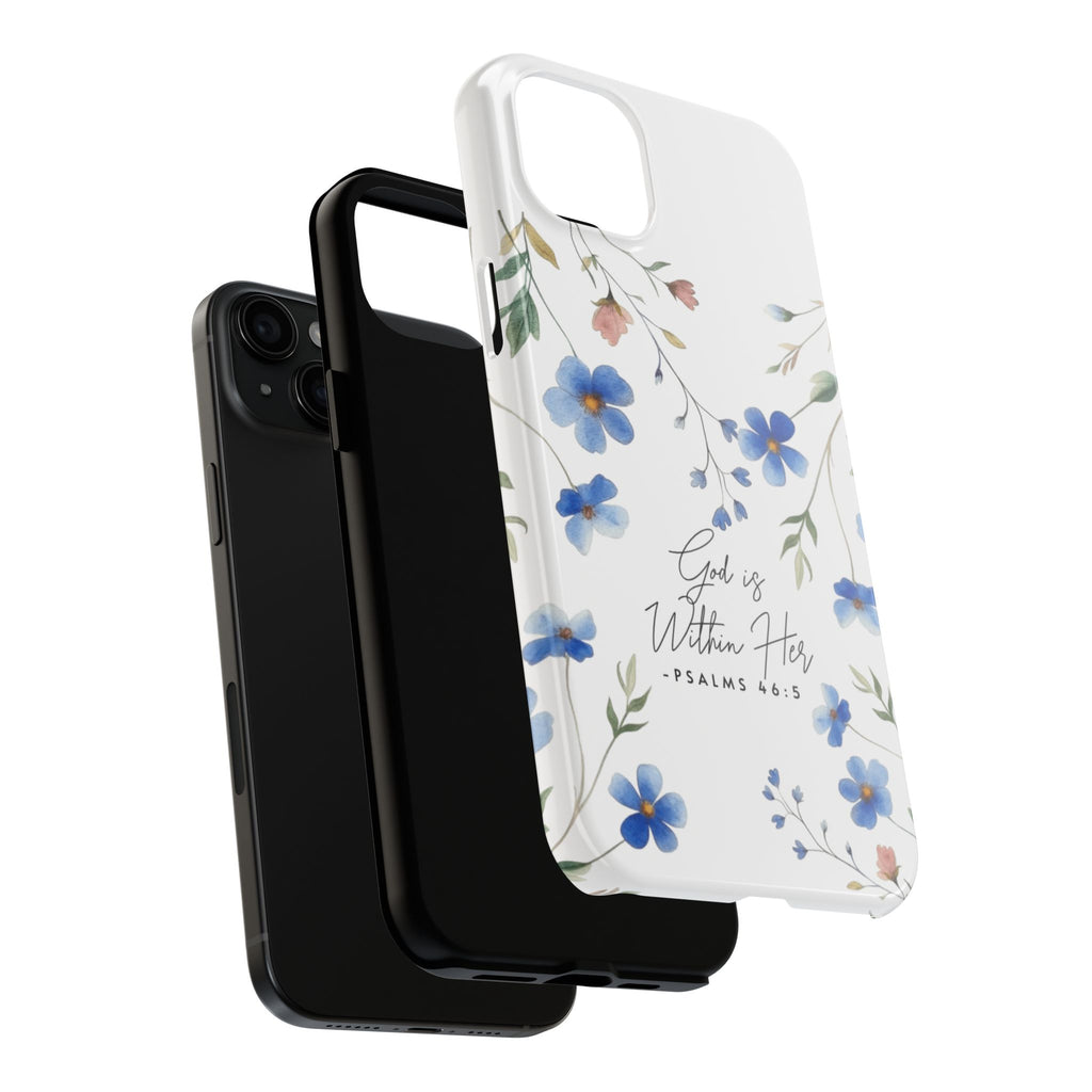 God Is Within Her floral phone case | Tough Phone Cases, Psalms 46:5 scripture