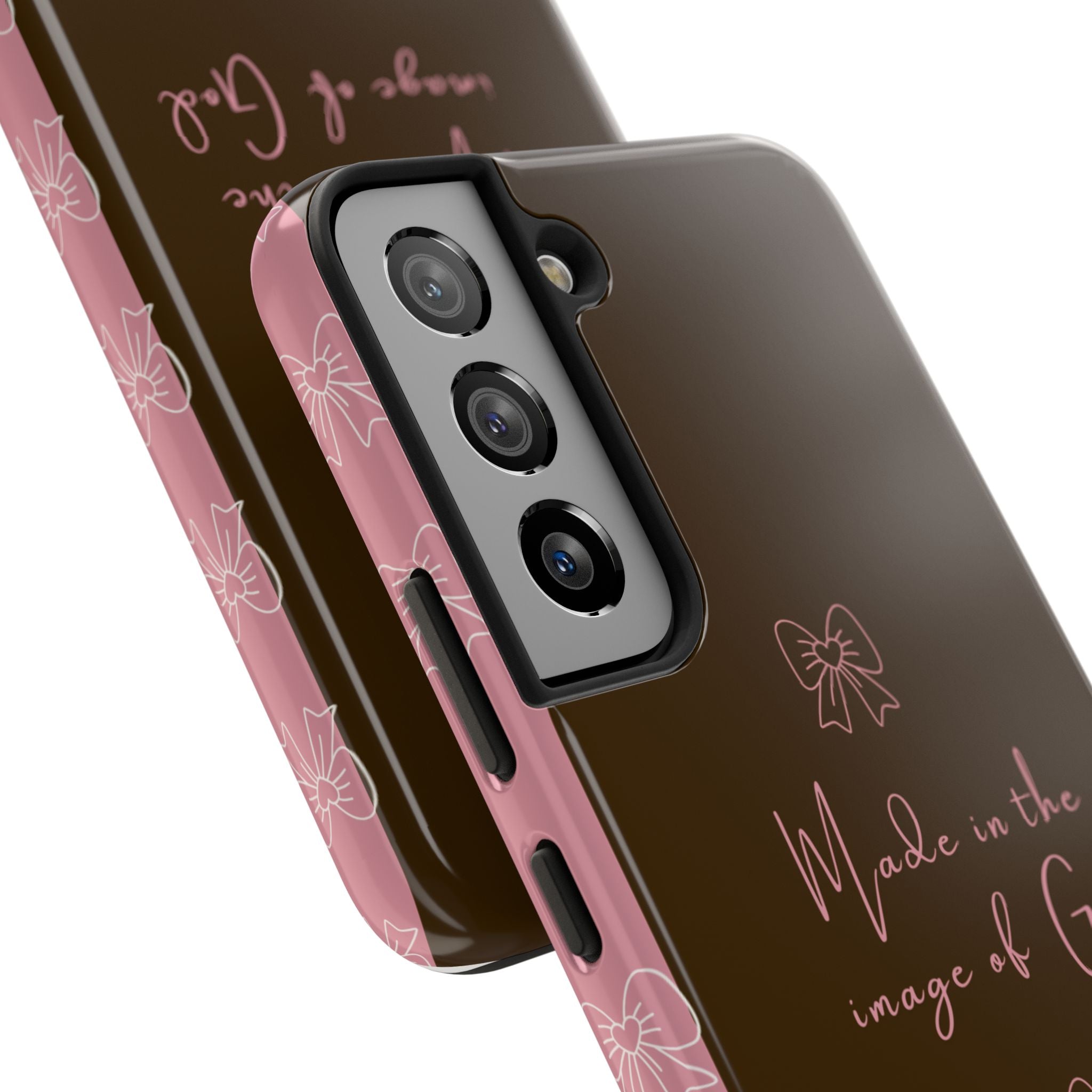 Made in the Image of God Tough Phone Case – Feminine Bow Christian Protective Cover