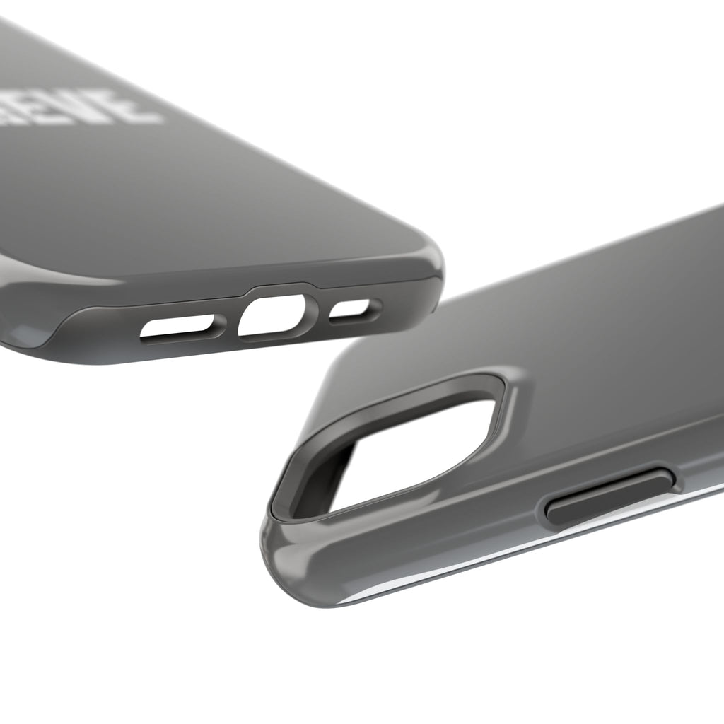 Phone Case — GREY "BELIEVE" Impact-Resistant Protective Cover
