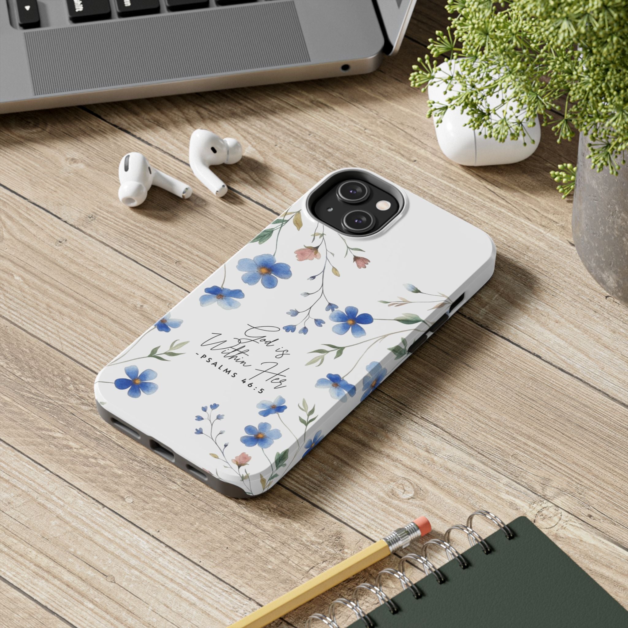 God Is Within Her floral phone case | Tough Phone Cases, Psalms 46:5 scripture