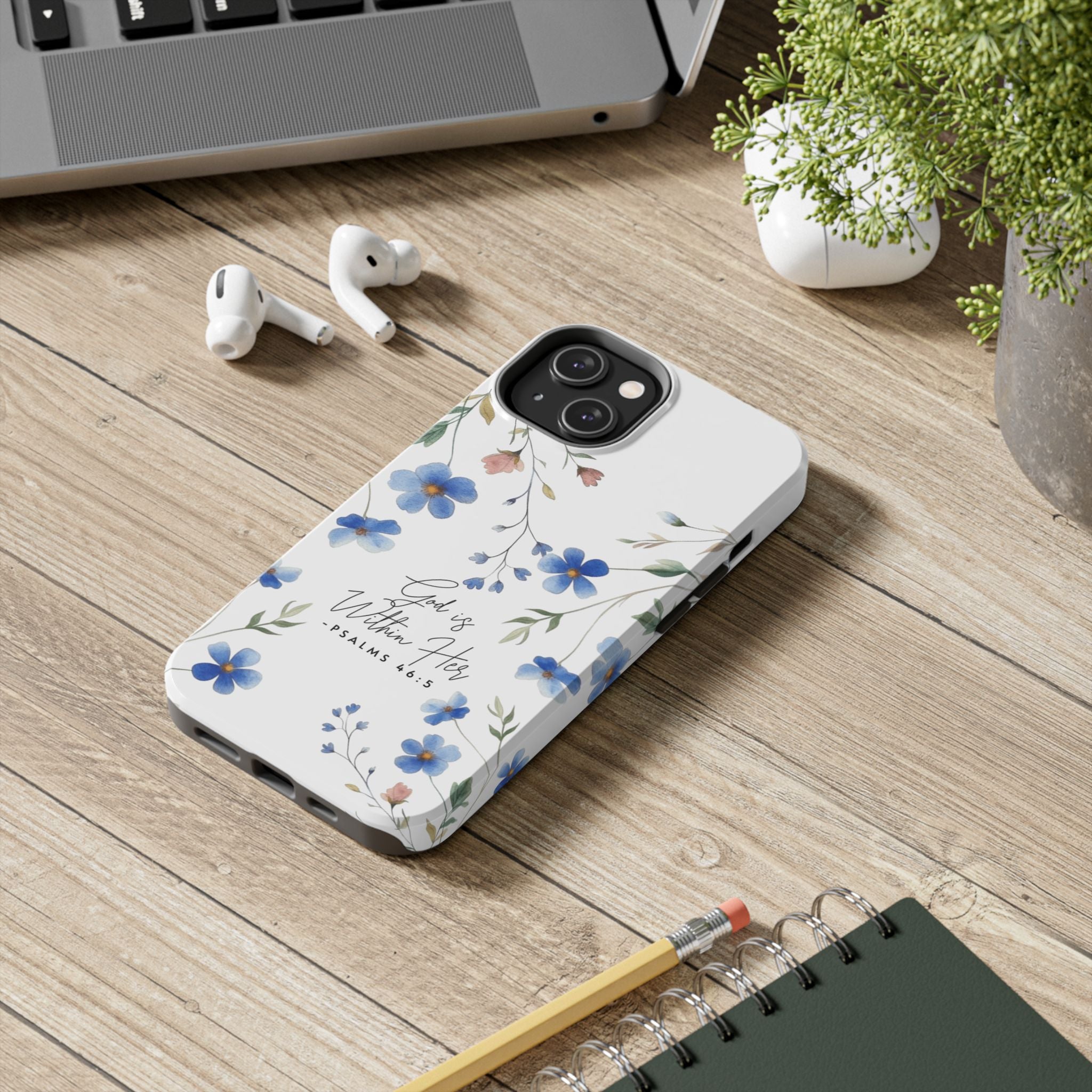 God Is Within Her floral phone case | Tough Phone Cases, Psalms 46:5 scripture