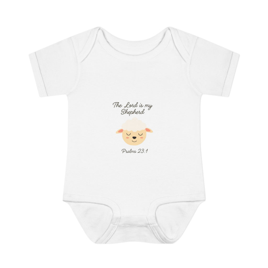 Infant Bodysuit — "The Lord Is My Shepherd" Cute Lamb Baby Onesie (Psalm 23:1)
