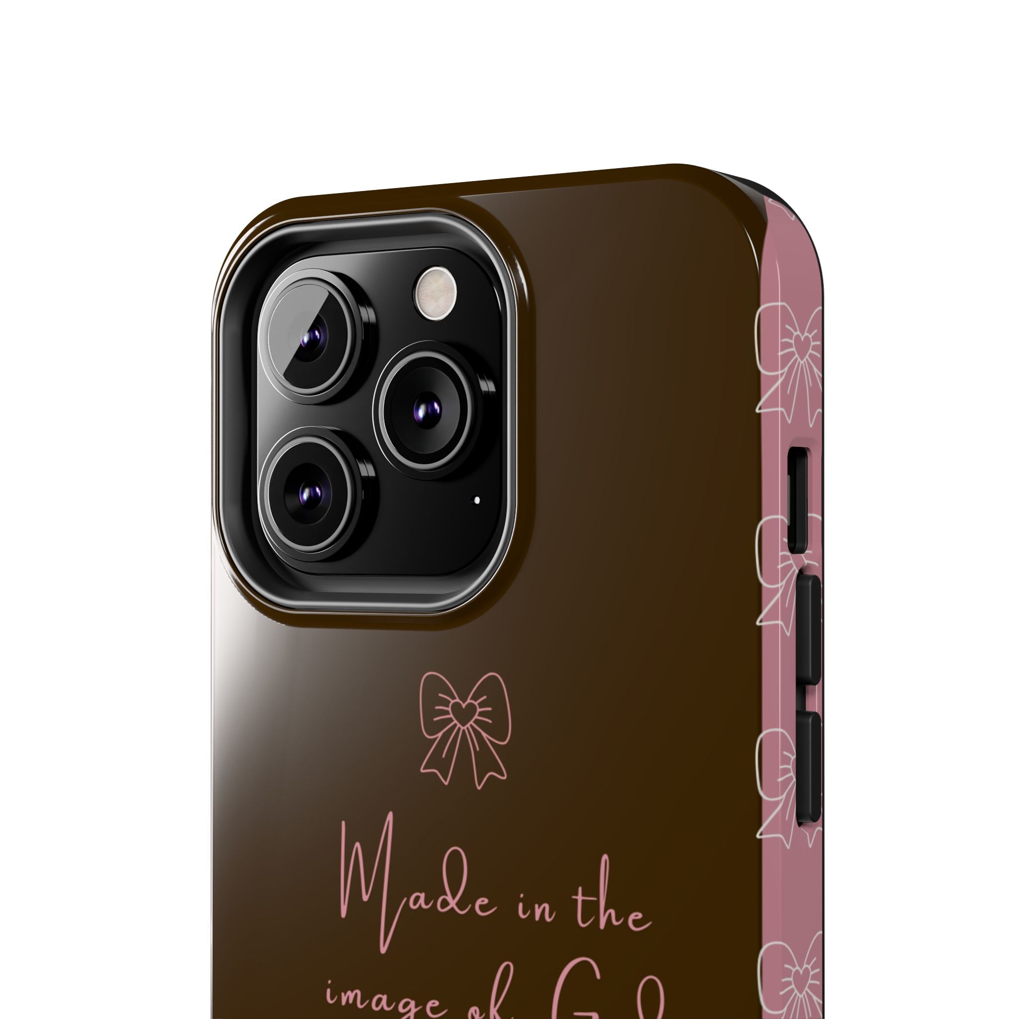 Made in the Image of God Tough Phone Case – Feminine Bow Christian Protective Cover