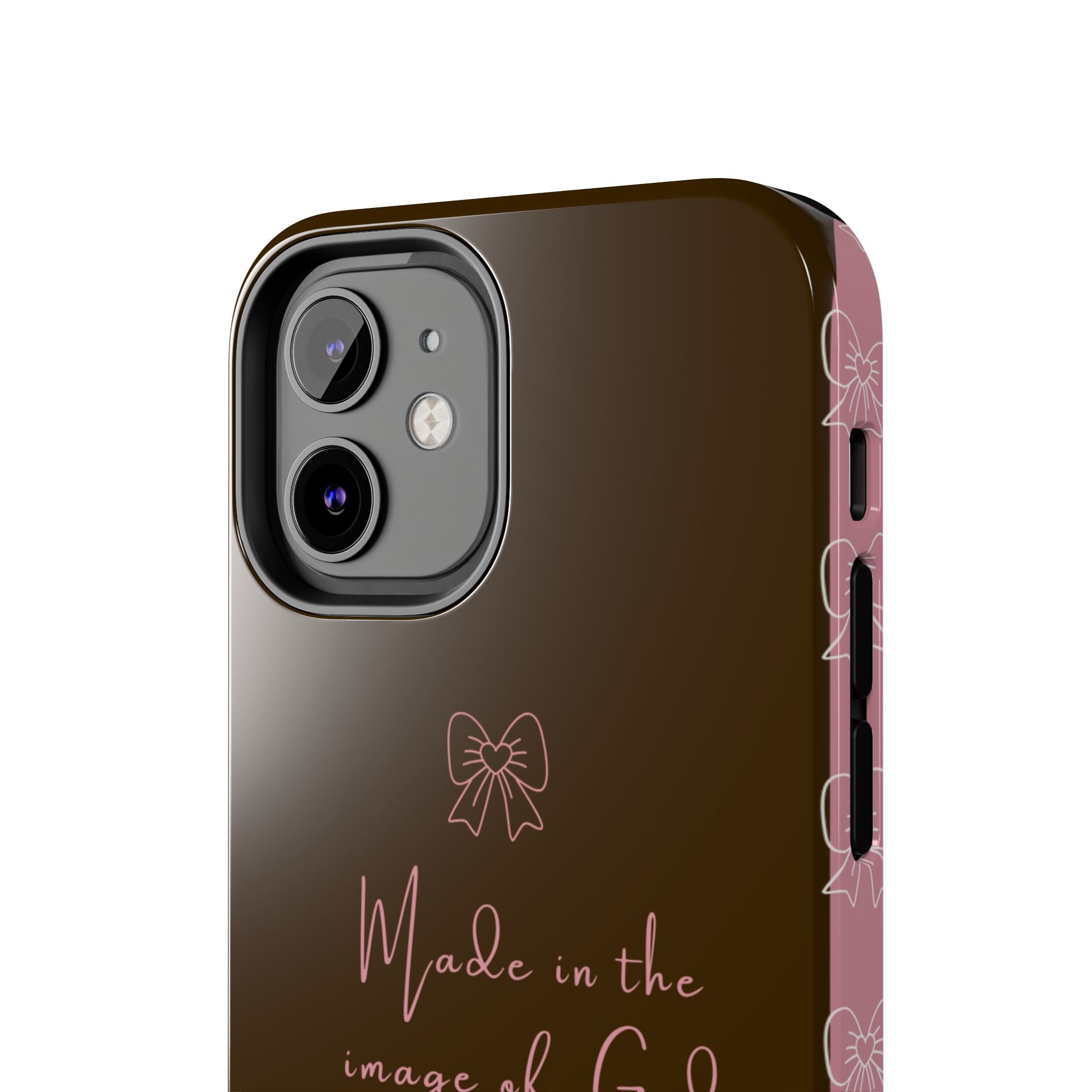 Made in the Image of God Tough Phone Case – Feminine Bow Christian Protective Cover