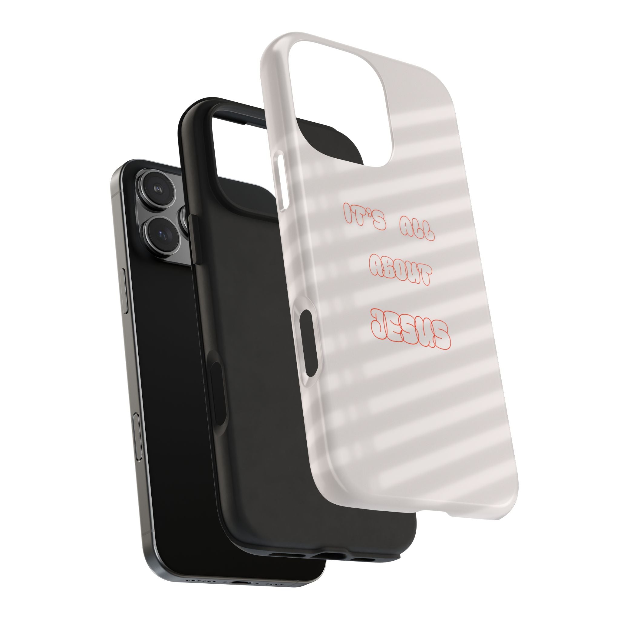 Tough Phone Case — "It's All About Jesus" Minimalist Christian Phone Cover