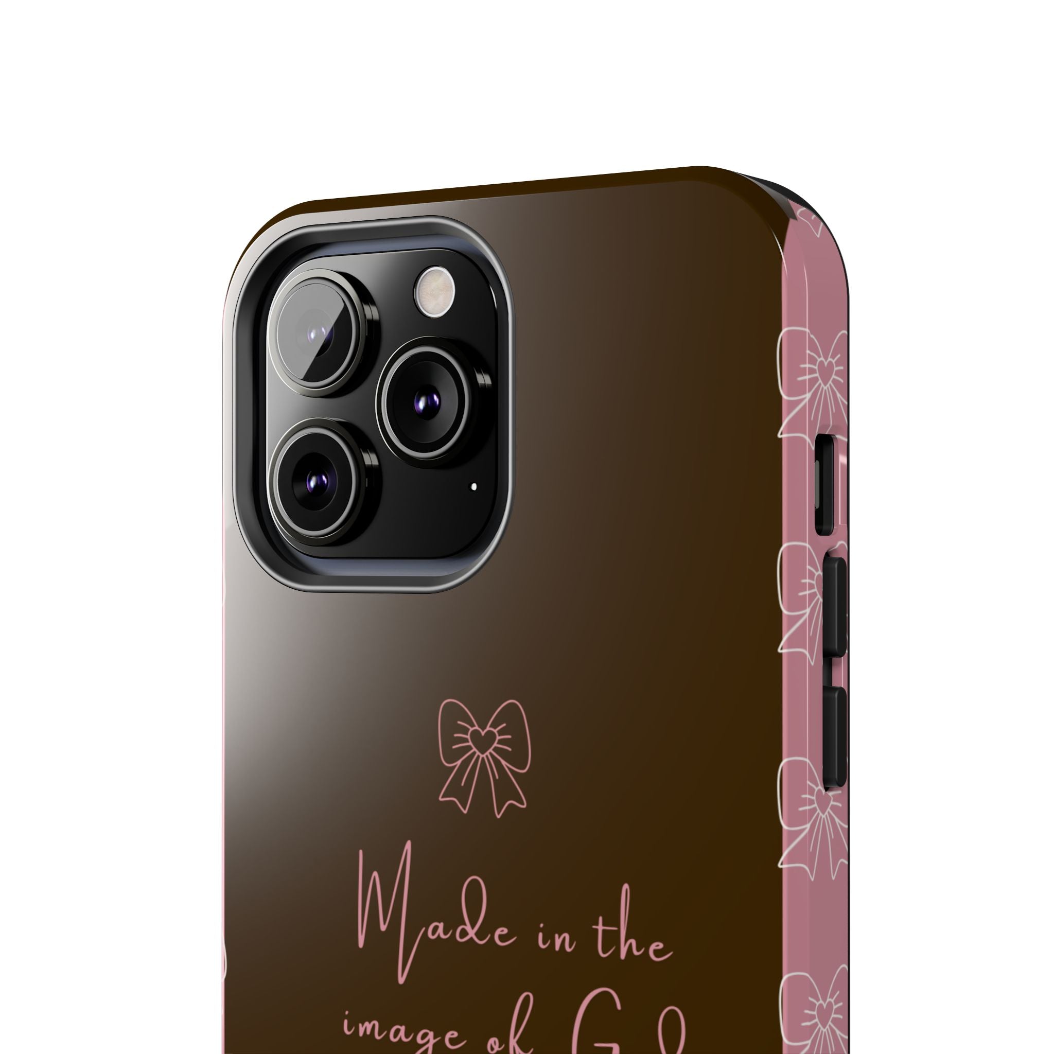 Made in the Image of God Tough Phone Case – Feminine Bow Christian Protective Cover