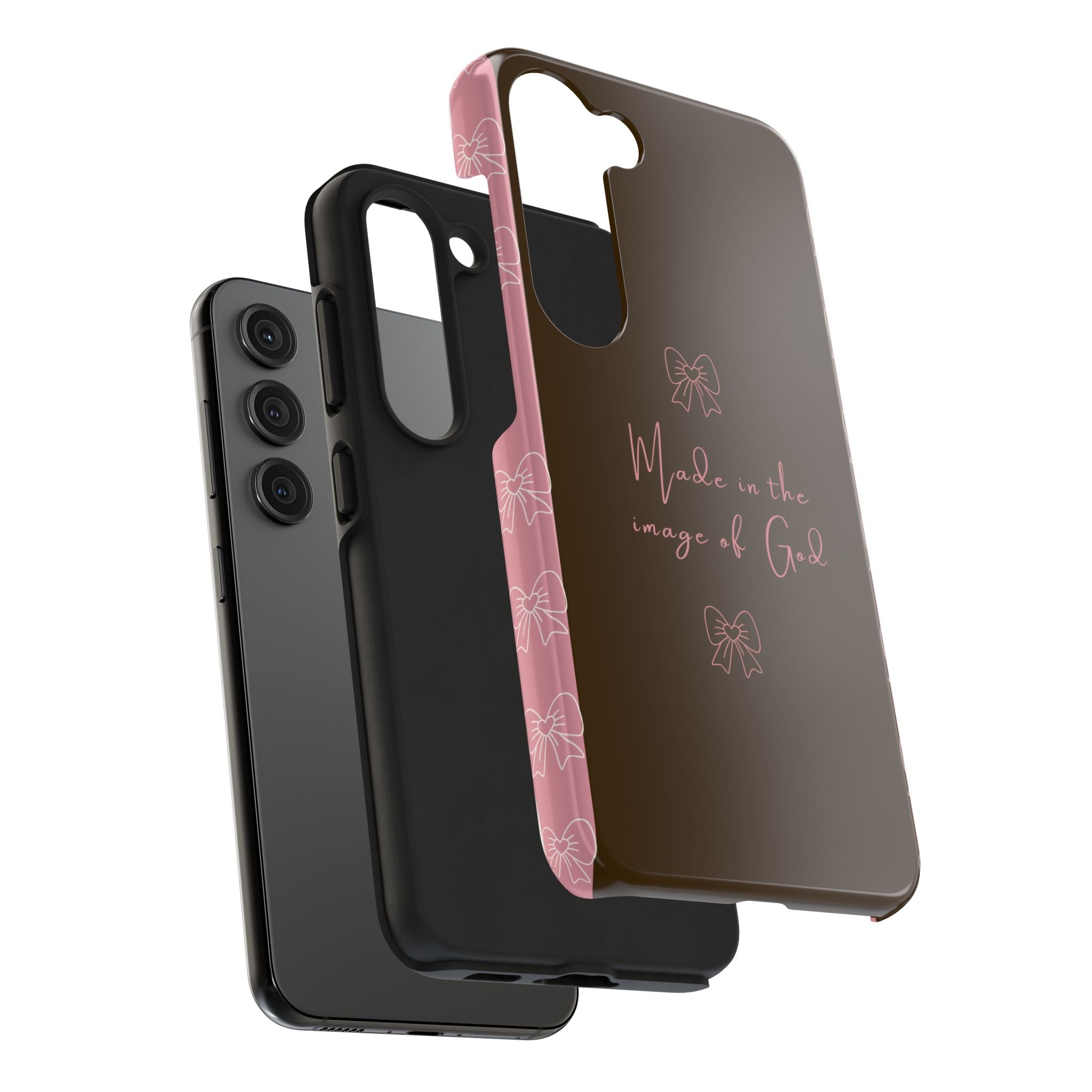 Made in the Image of God Tough Phone Case – Feminine Bow Christian Protective Cover